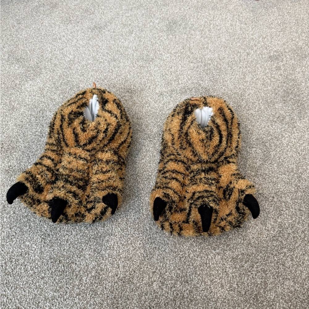 Cozy Tiger Paw Slippers for Kids or adults